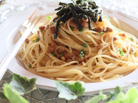 混ぜるだけ!3分で出来る納豆パスタ